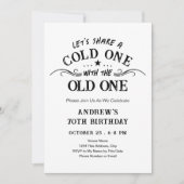 Invitation Cold One with the Old One Beer 70th Birthday (Devant)