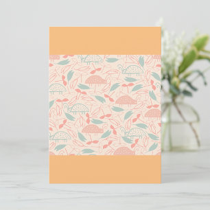 Invitation Coléoptères et feuilles de jardin motif