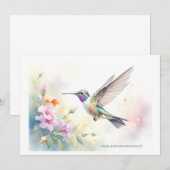 Invitation Colibri (Devant / Derrière)