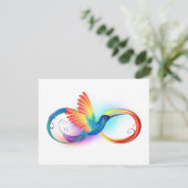 Invitation Colibri arc-en-ciel avec symbole Infinity (Debout devant)