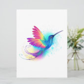 Invitation Colibri arc-en-ciel exotique (Debout devant)