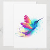 Invitation Colibri arc-en-ciel exotique (Devant / Derrière)