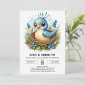 Invitation Colibri Chic Whimsical Birthday (Debout devant)