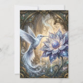 Invitation Colibri enchanté & Fleur de Lune. (Dos)