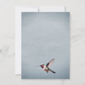 Invitation Colibri et Hibiscus | Dîner de répétition bleu (Dos)