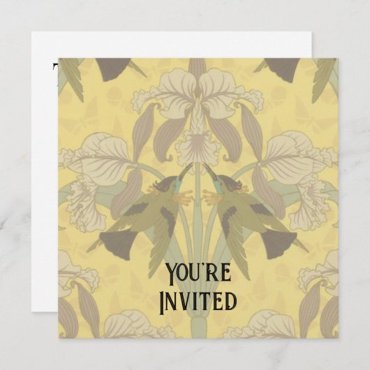 Invitation Colibri et Iris (Devant / Derrière)