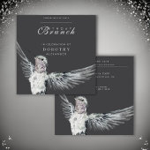 Invitation Colibri noir et blanc N'IMPORTE QUEL Brunch d'anni