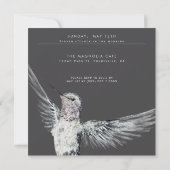 Invitation Colibri noir et blanc N'IMPORTE QUEL Brunch d'anni (Dos)