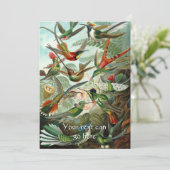 Invitation Colibri Vintage (Debout devant)