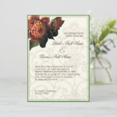 Invitation Colibris à prothé rouge - Mariage floral (Debout devant)