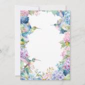 Invitation Colibris à Whimsical avec Baby shower Hydrangeas (Dos)