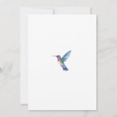 Invitation Colibris fantaisistes avec des Hydrangeas pour un (Dos)