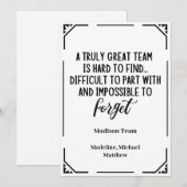 Invitation Collaborateur de travail personnalisé quittant l'é (Devant / Derrière)