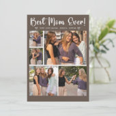 Invitation Collage 5 Photos Gift for Mother's Day (Debout devant)