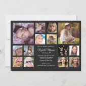 Invitation Collage de 14 photos (Devant)