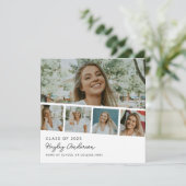 Invitation Collage de 5 photos moderne (Debout devant)