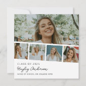 Invitation Collage de 5 photos moderne (Devant)