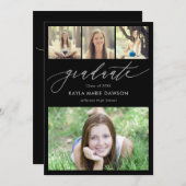 Invitation Collage de crampons Editable Color Graduation Invi (Devant / Derrière)