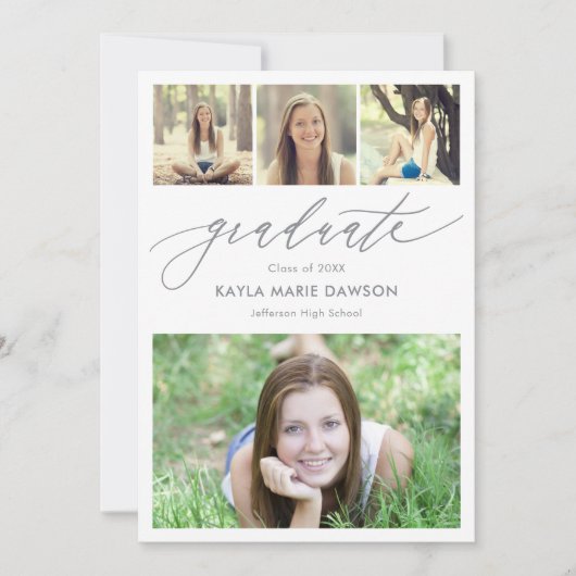 Invitation Collage de crampons Editable Color Graduation Invi (Devant)