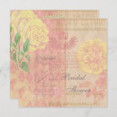 Invitation Collage de Fêtes de l'mariée de la couronne et de  (Devant / Derrière)