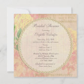 Invitation Collage de Fêtes de l'mariée de la couronne et de  (Dos)