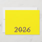 Invitation Collage de graduation de bande de film violet et j (Dos)