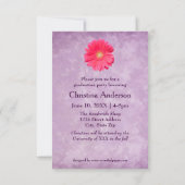 Invitation Collage de marguerite violette/rose - Annonce de d (Dos)