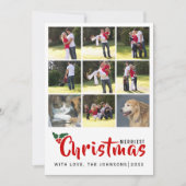 Invitation Collage de Noël le plus joli avec 9 photos (Devant)