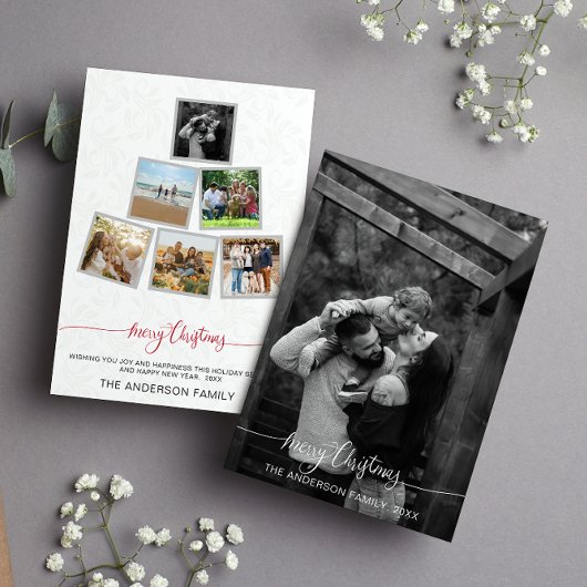 Invitation Collage de Noël minimaliste moderne