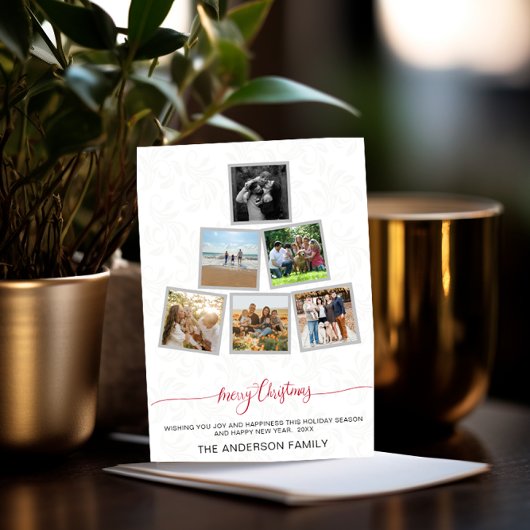 Invitation Collage de Noël moderne tendance Photo Holidays