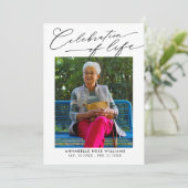 Invitation Collage De Photo Moderne Célébration De La Vie (Debout devant)