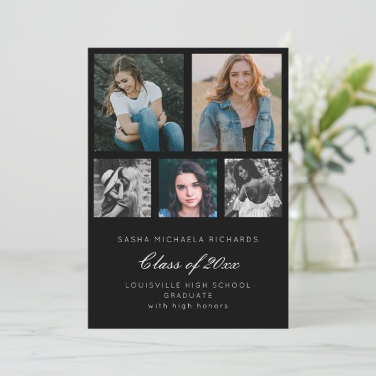 Invitation Collage de photos (Debout devant)