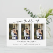 Invitation Collage de photos cardiaques minimes modernes Enre (Debout devant)