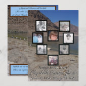 Invitation Collage de photos commémoratives Lac Heart et Mont (Devant / Derrière)