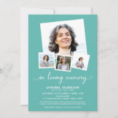 Invitation Collage de photos dans Loving Memory Fête de la vi (Devant)