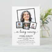 Invitation Collage de photos dans Loving Memory Fête de la vi (Debout devant)