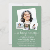 Invitation Collage de photos dans Loving Memory Fête de la vi (Devant)