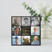 Invitation Collage de photos de 75e anniversaire 75 ans à ven (Debout devant)