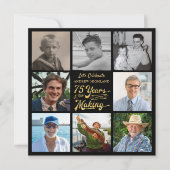 Invitation Collage de photos de 75e anniversaire 75 ans à ven (Devant)