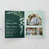 Invitation Collage de photos de eucalyptus Code QR Mariage ém (Intérieur)