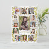 Invitation Collage de photos de la fête de fin d'études secon (Debout devant)