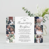 Invitation Collage de photos de réception de mariage pour le (Debout devant)