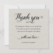 Invitation Collage de photos de remerciement de mariage monog (Dos)