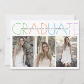 Invitation Collage de photos de remise de diplôme de la promo (Devant)