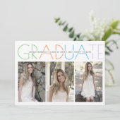 Invitation Collage de photos de remise de diplôme de la promo (Debout devant)