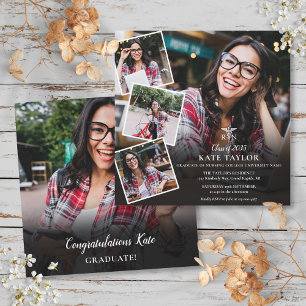 Invitation Collage de photos d'infirmière diplômée en soins i