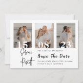 Invitation Collage de photos élégant minimaliste pour faire-p (Devant)
