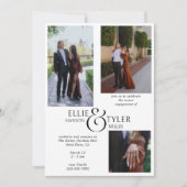 Invitation Collage de photos et Fiançailles d'esperluette sur (Devant)