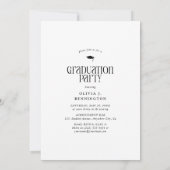 Invitation Collage de photos minimal fête de graduation (Dos)