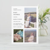 Invitation Collage de photos moderne pour l'anniversaire de j (Debout devant)